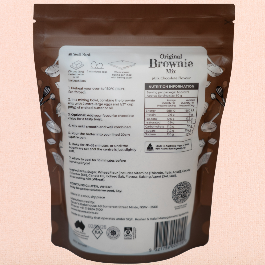 Original Brownie Mix by Sauer's Bakehouse on Sauersmixes.com