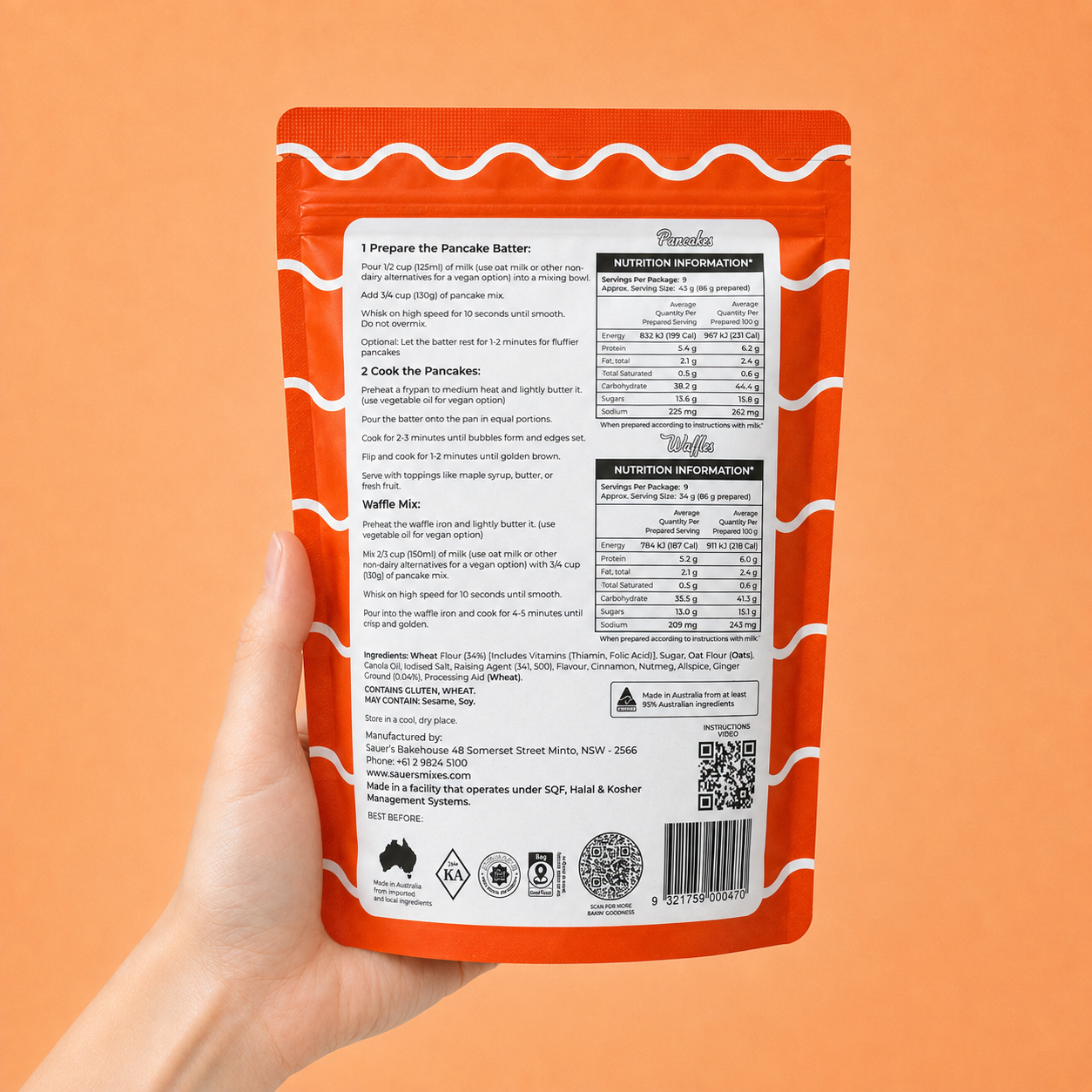Gingerbread Pancake & Waffle Mix – Sauer's Bakehouse