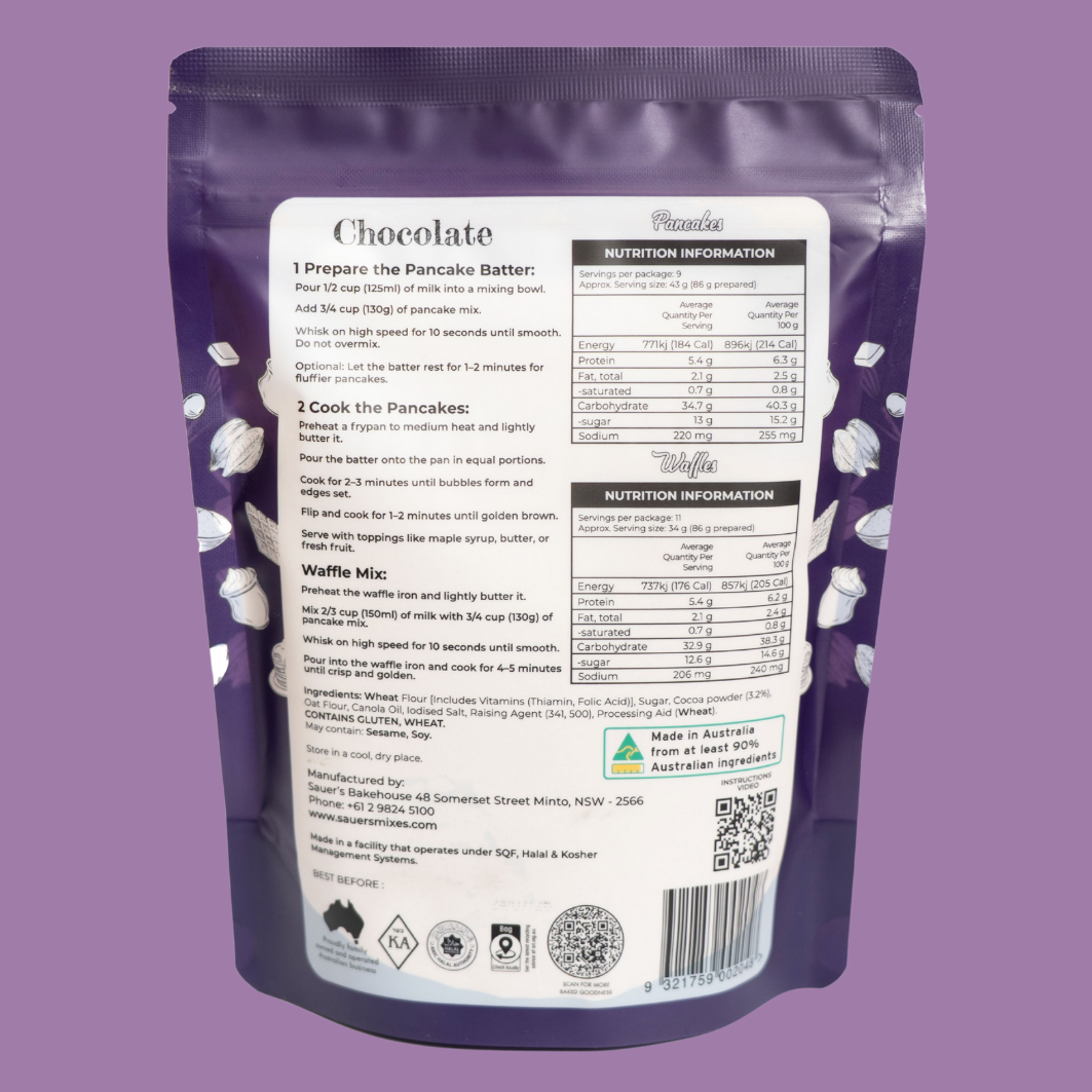 Original Vanilla Pancake & Waffle Mix – Sauer's Bakehouse